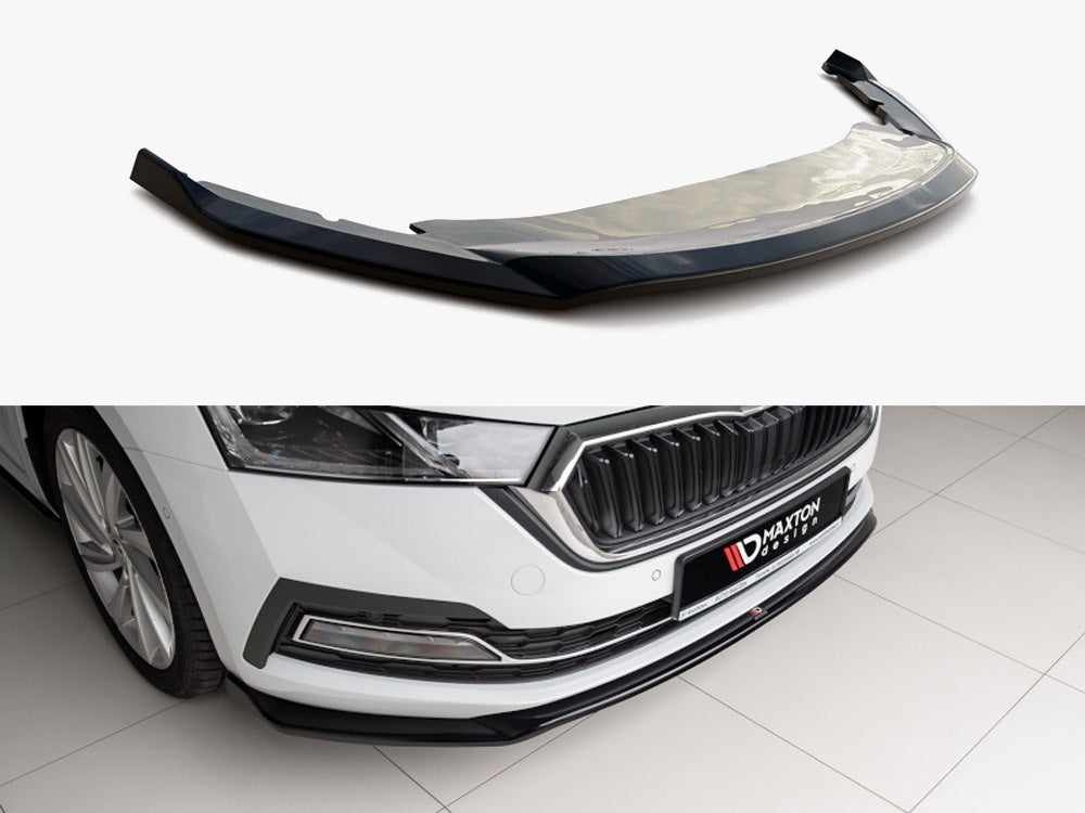 Maxton Design Front Splitter V2 Skoda Octavia MK4 (2019-) - Carbon Look - SK-OC-4-FD2C - Image 1