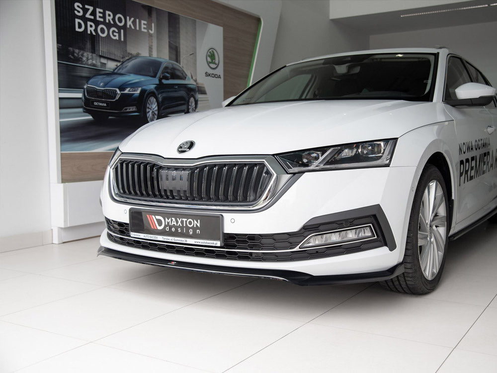 Maxton Design Front Splitter V2 Skoda Octavia MK4 (2019-) - Carbon Look - SK-OC-4-FD2C - Image 2