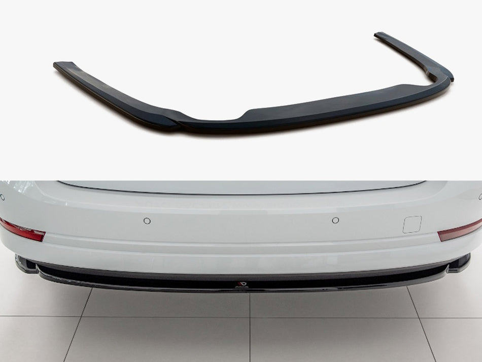 Maxton Design Central Rear Splitter Skoda Octavia Mk4 - Carbon Look - SK-OC-4-RD1C - Image 1