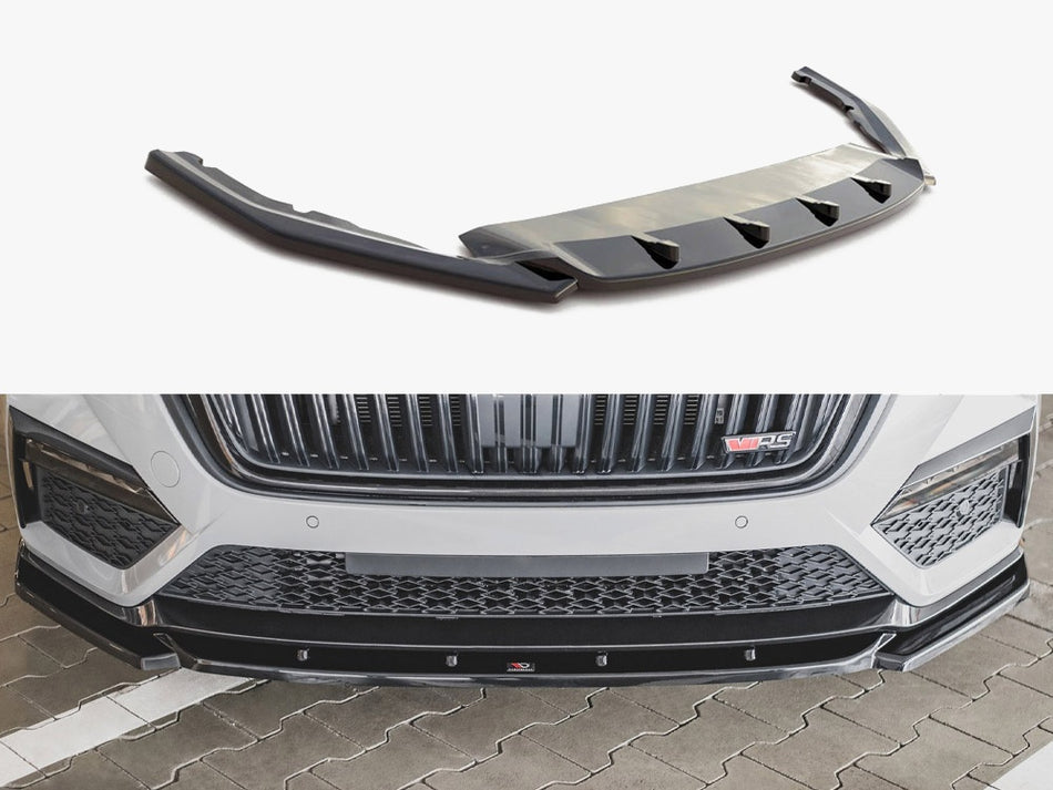 Front Splitter V3 Skoda Octavia RS MK4 (2020-) - Carbon Look
