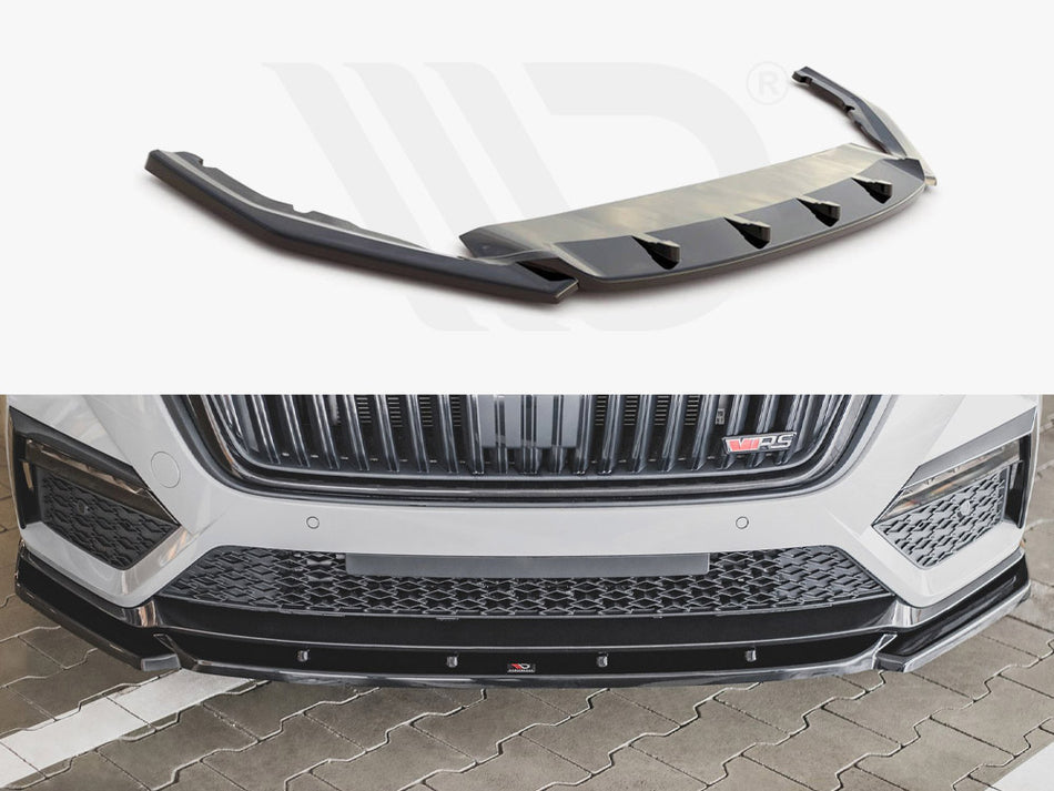 MAXTON DESIGN Front Splitter V3 Skoda Octavia RS MK4 (2020-) - Textured