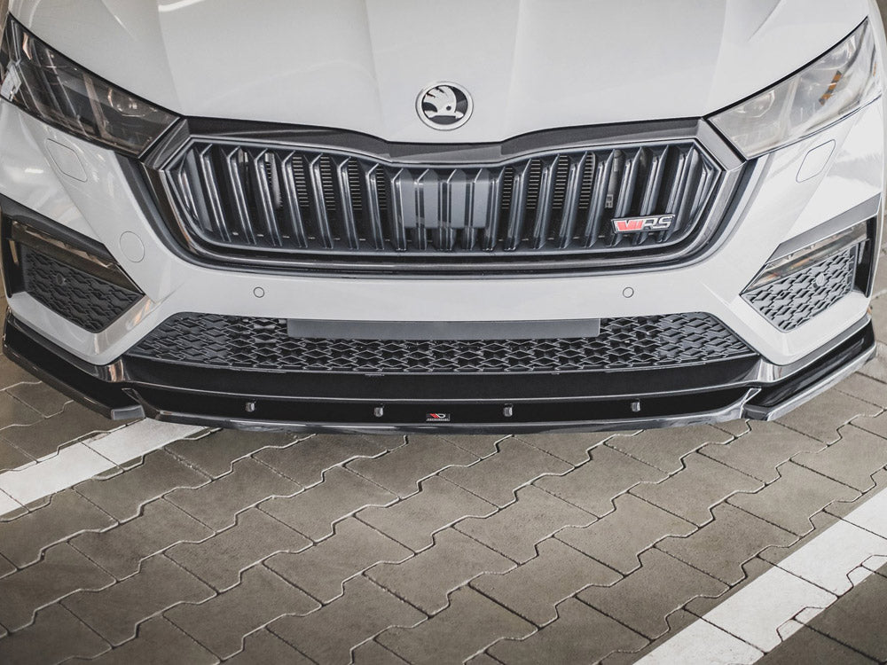 Maxton Design Front Splitter V3 Skoda Octavia RS MK4 (2020-) - Carbon Look - SK-OC-4-RS-FD3C - Image 4