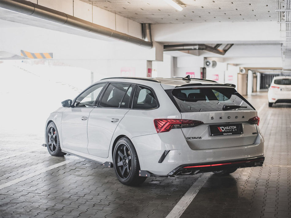 Maxton Design Rear Side Splitters V.2 + Flaps Skoda Octavia RS Mk4 - SK-OC-4-RS-RSD2G+RSF1B - Image 2
