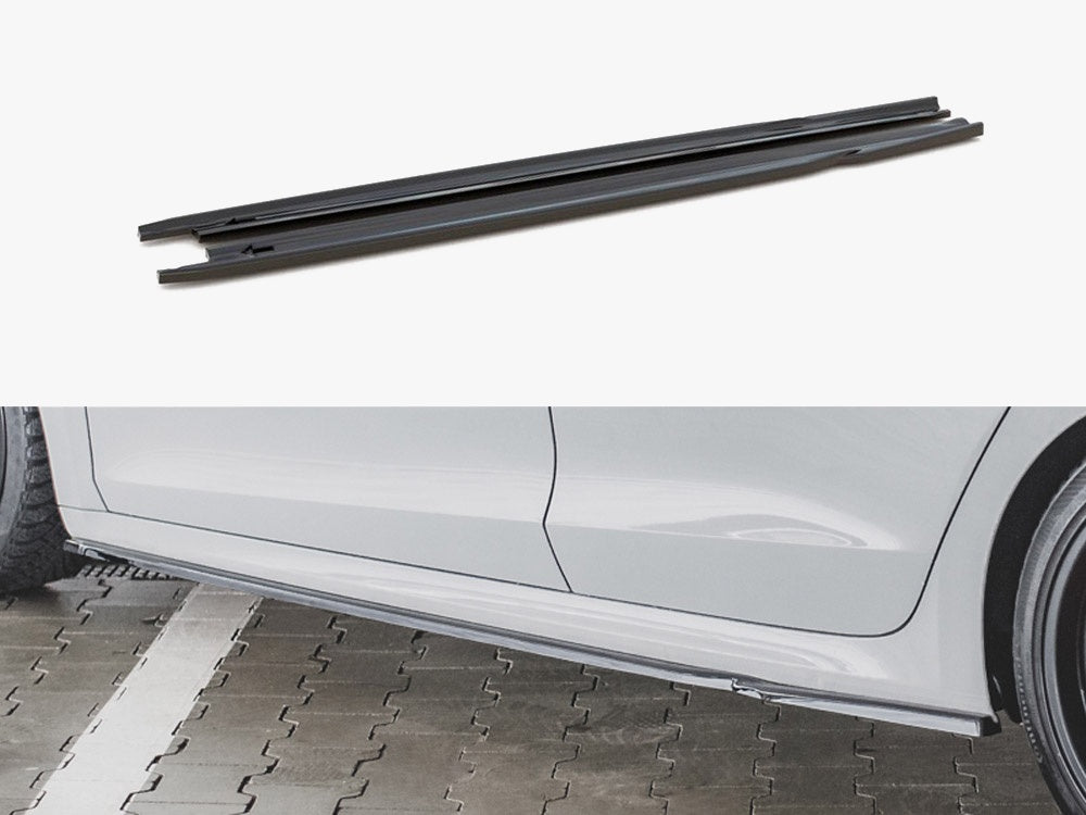 Maxton Design Side Skirts Diffusers V1 Skoda Octavia RS MK4 (2020-) - Carbon Look - SK-OC-4-RS-SD1C - Image 1