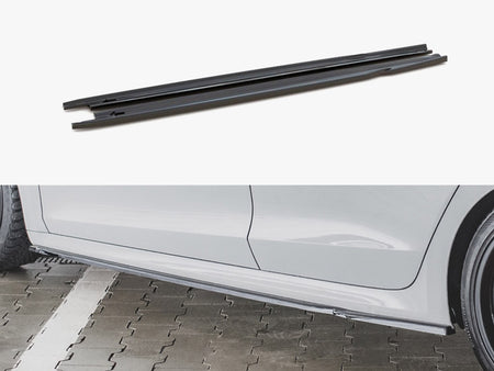 Side Skirts Diffusers V1 Skoda Octavia RS MK4 (2020-) - Carbon Look