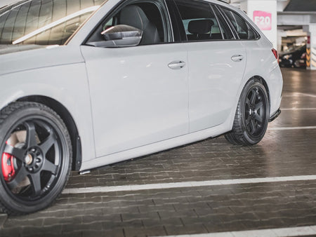 Maxton Design Side Skirts Diffusers V1 Skoda Octavia RS MK4 (2020-) - Carbon Look - SK-OC-4-RS-SD1C - Image 3