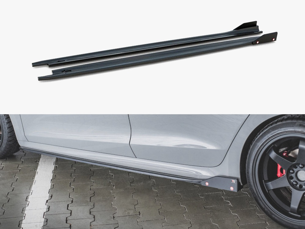 Side Skirt Diffusers V.2 + Flaps Skoda Octavia RS Liftback / Estate Mk4