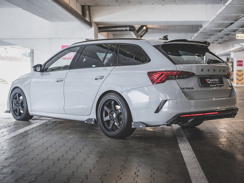 Maxton Design Side Skirts Diffusers V.2 + Flaps Skoda Octavia RS Mk4 - SK-OC-4-RS-SD2G+SF - Image 2