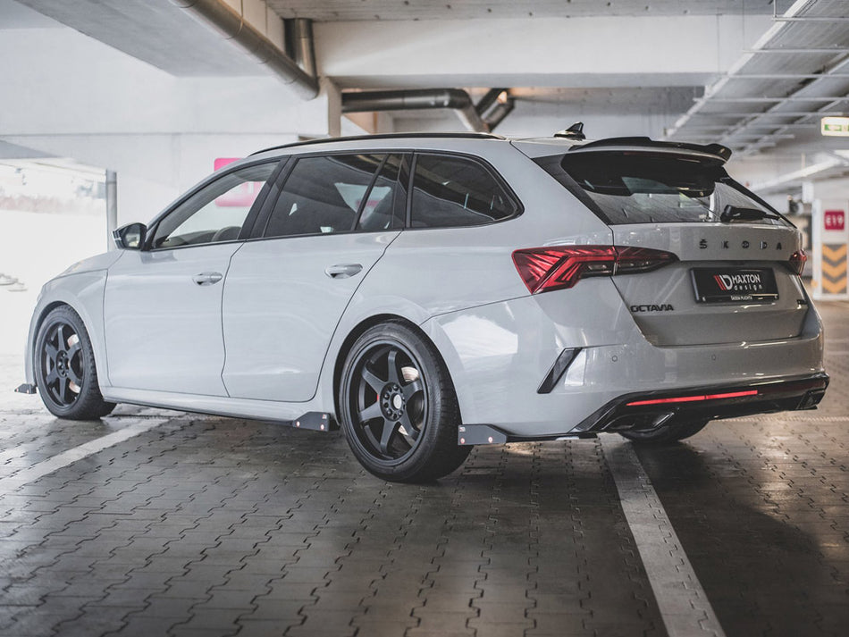 Maxton Design Side Skirts Diffusers V.2 + Flaps Skoda Octavia RS Mk4 - SK-OC-4-RS-SD2G+SF - Image 2