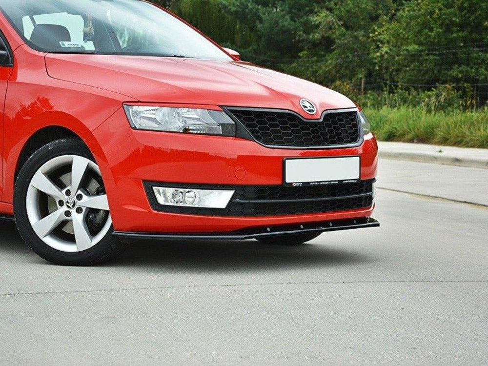 Maxton Design Front Splitter V2 Skoda Rapid - Textured - SK-RA-1-FD2T - Image 2