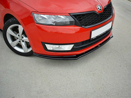 Maxton Design Front Splitter V2 Skoda Rapid - Carbon Look - SK-RA-1-FD2C - Image 3