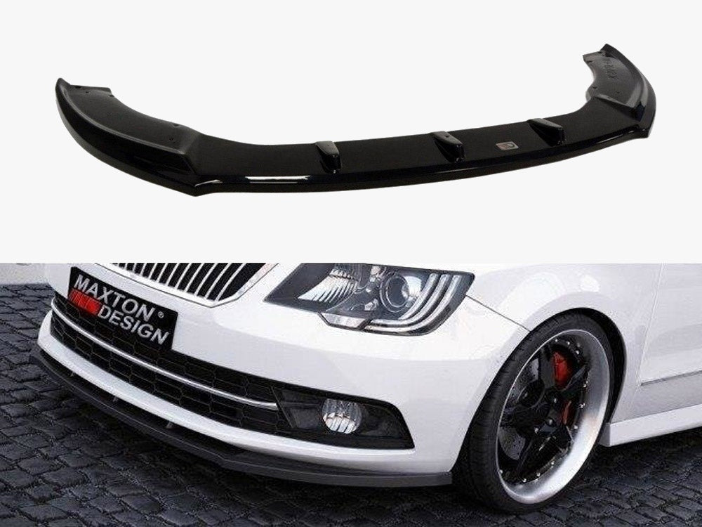 Maxton Design Front Splitter Skoda Superb II Facelift Model - Carbon Look - SK-SU-2F-FD1C - Image 1