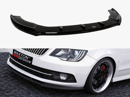 Maxton Design Front Splitter Skoda Superb II Facelift Model - Textured - SK-SU-2F-FD1T - Image 1