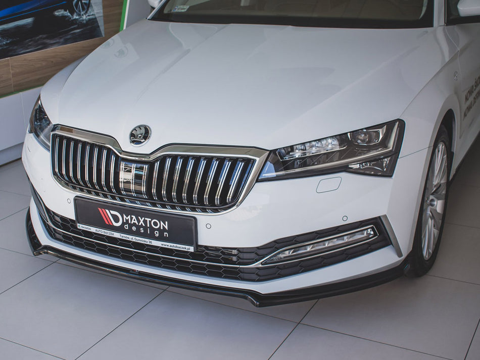 Front Splitter V.1 Skoda Superb MK3 FL (2019-) - Carbon Look