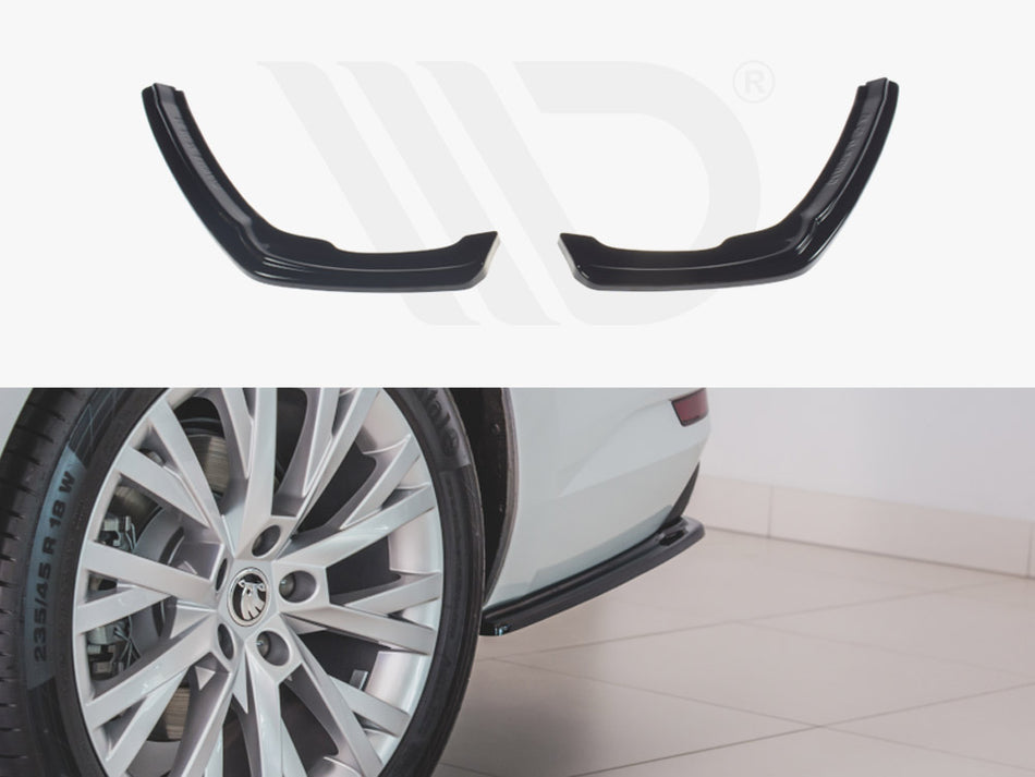 MAXTON DESIGN Rear Side Splitters Skoda Superb Mk3 FL Hatchback / Estate (2019-)