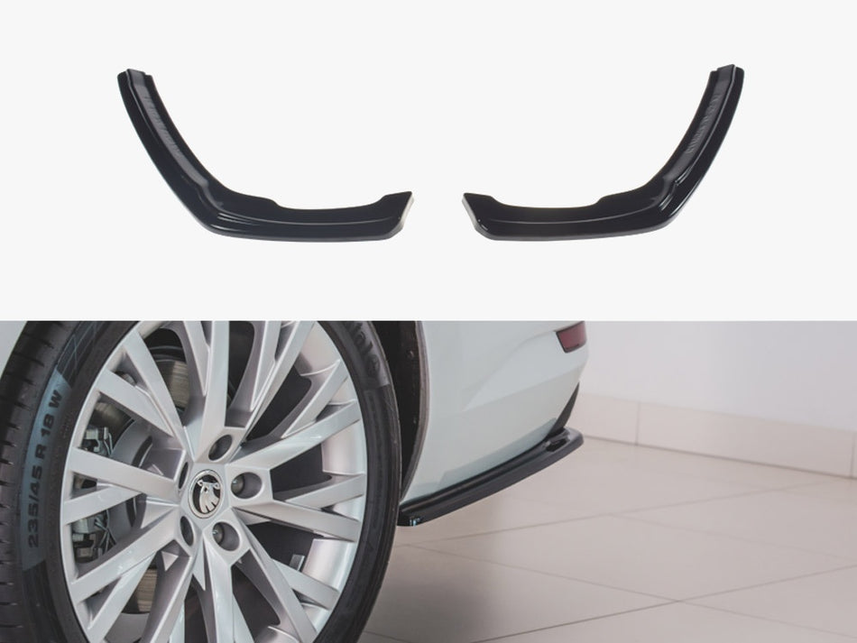 Maxton Design Rear Side Splitters Skoda Superb Liftback / Estate Mk3 Facelift - SK-SU-3F-RSD1G - Image 1