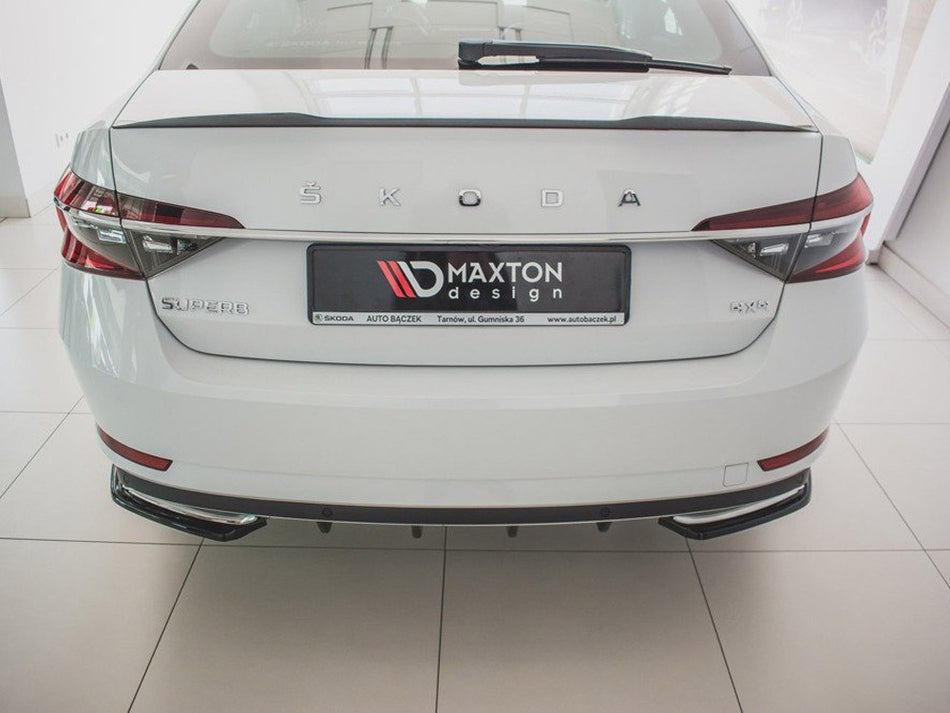 Maxton Design Rear Side Splitters Skoda Superb Mk3 FL Hatchback / Estate (2019-) - Textured - SK-SU-3F-RSD1T - Image 2