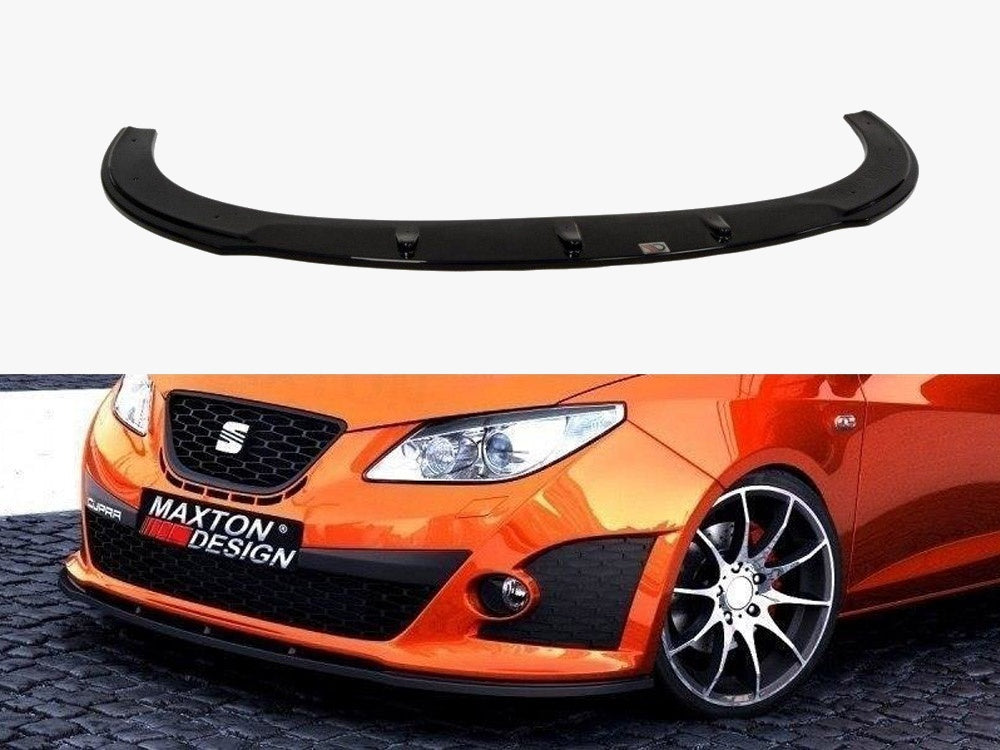 Maxton Design Front Splitter Seat Ibiza IV CUPRA(6J) Preface Model - Carbon Look - SE-IB-4-CUPRA-FD1C - Image 1