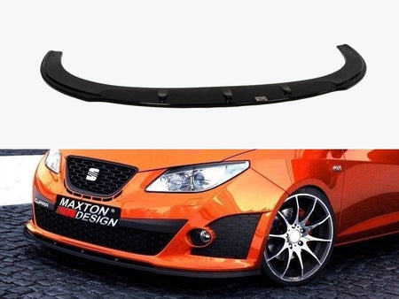 Maxton Design Front Splitter Seat Ibiza IV CUPRA(6J) Preface Model - Carbon Look - SE-IB-4-CUPRA-FD1C - Image 1