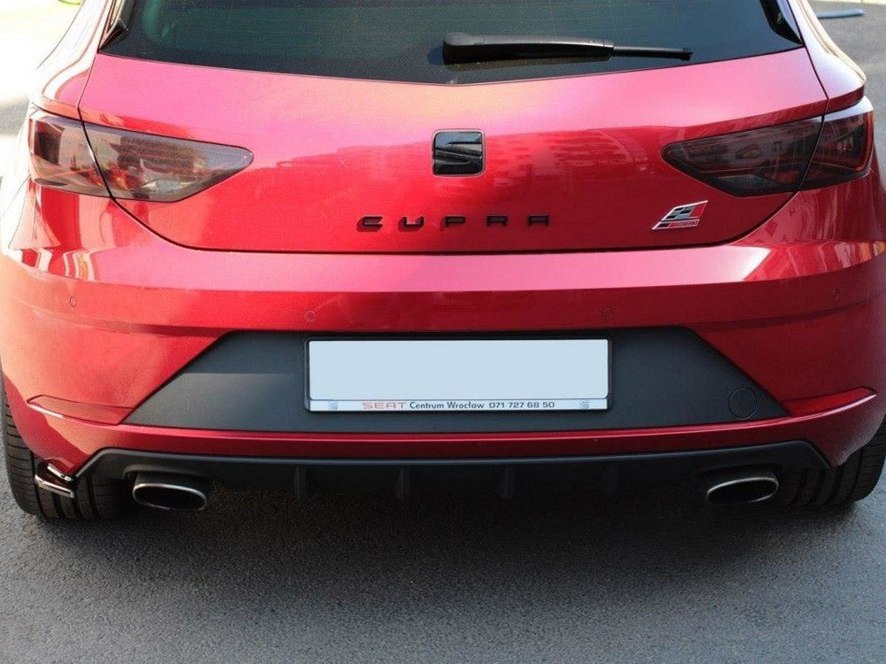 Maxton Design Rear Side Splitters V.2 Seat Leon Cupra Mk3 FL Hatchback - Carbon Look - SE-LE-3F-CU-RSD2C - Image 2