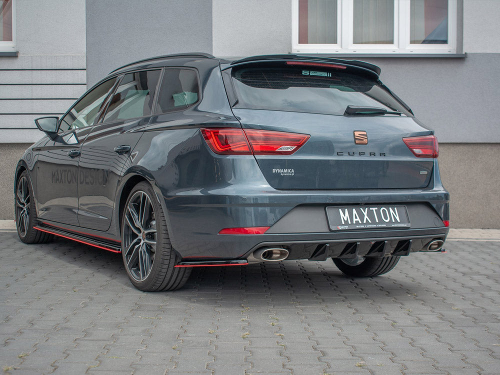 Maxton Design Rear Diffuser Seat Leon MK3 Cupra ST - Carbon Look - SE-LE-3F-CU-ST-RS1C - Image 2