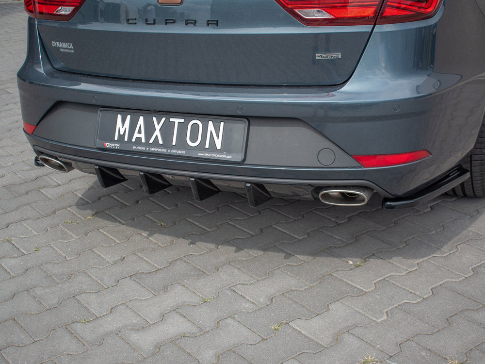 Maxton Design Rear Diffuser Seat Leon MK3 Cupra ST - Carbon Look - SE-LE-3F-CU-ST-RS1C - Image 4