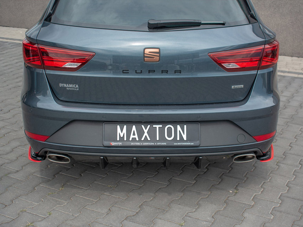 Maxton Design Rear Diffuser Seat Leon MK3 Cupra ST - Carbon Look - SE-LE-3F-CU-ST-RS1C - Image 3