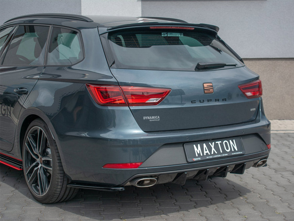 Rear Side Splitters V1 Seat Leon MK 3.5 Cupra ST (2017-) - Textured