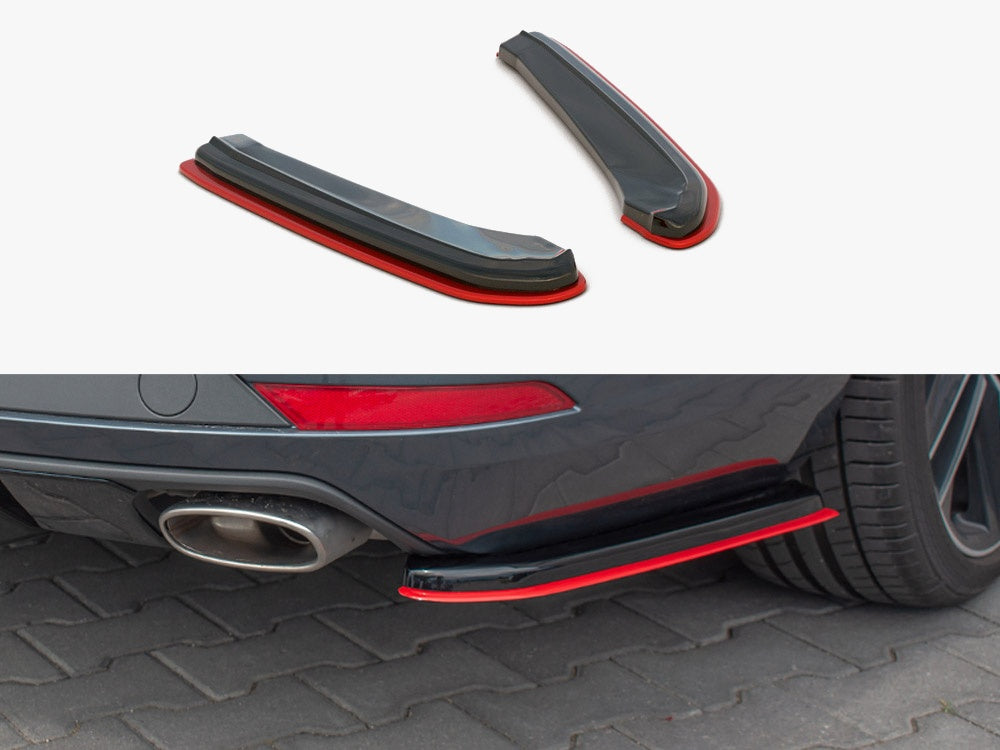 Maxton Design Rear Side Splitters V.4 Seat Leon Cupra Mk3 FL Sportstourer - SELE3FCUST-RSD1RRED+RSD1G - Image 1