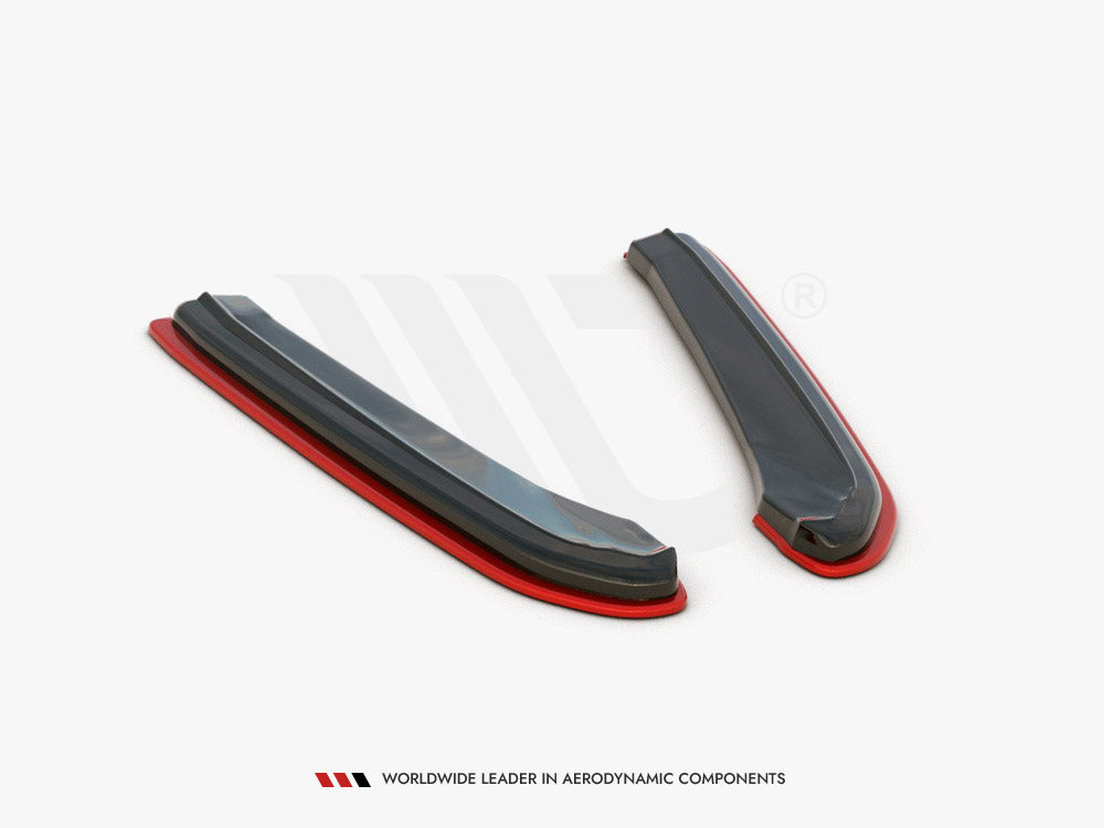 Maxton Design Rear Side Splitters V.4 Seat Leon Cupra Mk3 FL Sportstourer - SELE3FCUST-RSD1RRED+RSD1G - Image 5