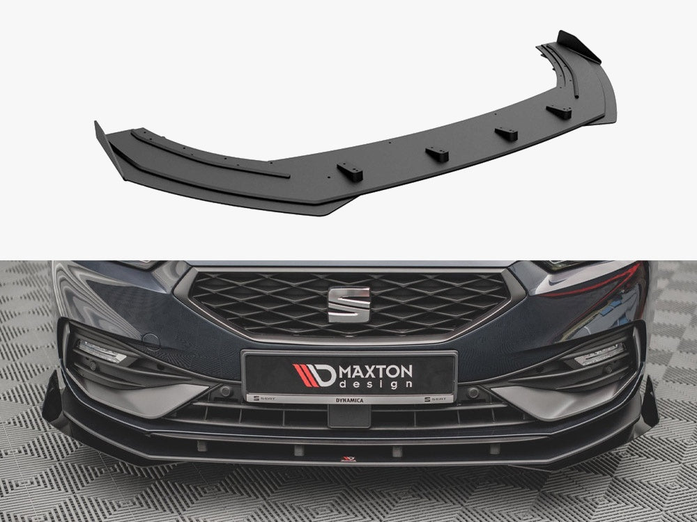 Maxton Design Street PRO Front Splitter + Flaps Seat Leon FR Mk4 - SELE4FRCNC-FD1B+FSF1G - Image 1