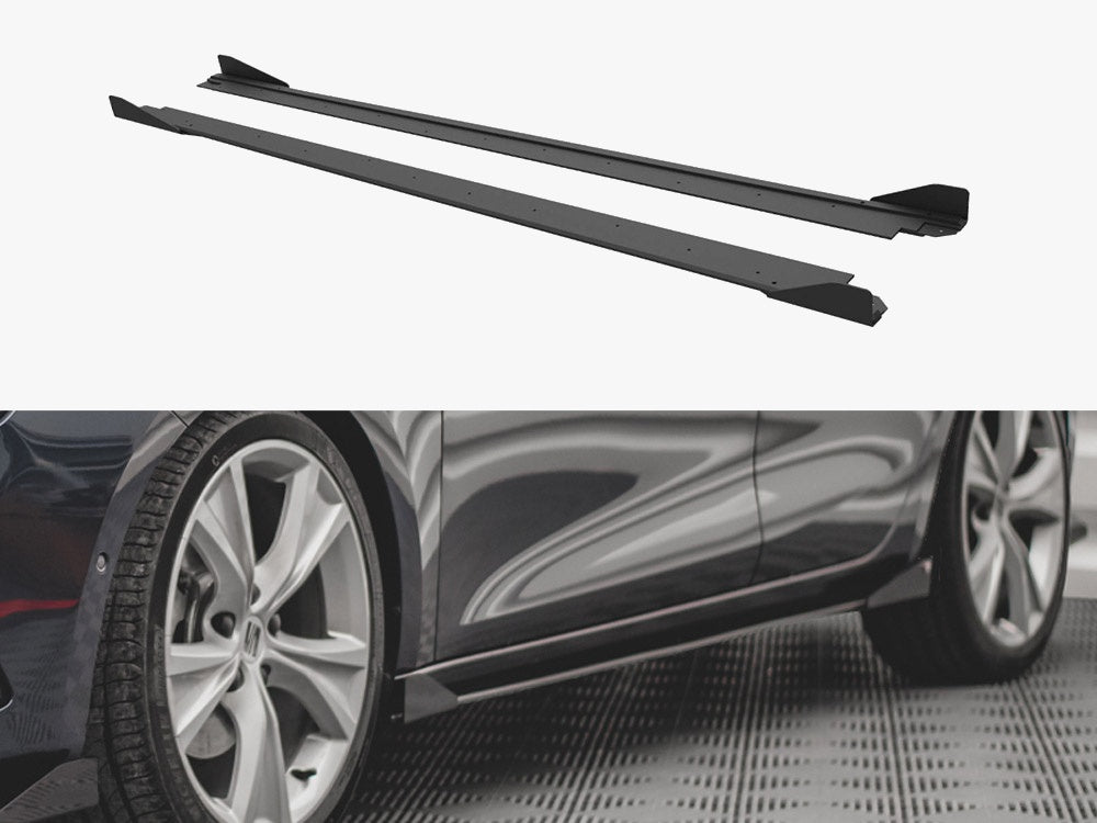 Maxton Design Street PRO Side Skirts Diffusers + Flaps Seat Leon FR Mk4 - SELE4FRCNC-SD1B+SRF1G - Image 1