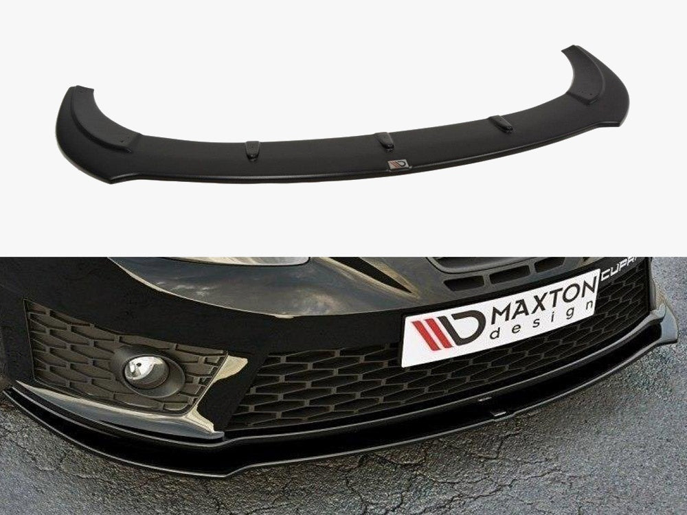 Maxton Design Front Splitter V.1 Seat Leon Mk2 Cupra / FR Facelift - SE-LE-2F-FR-FD1G - Image 1