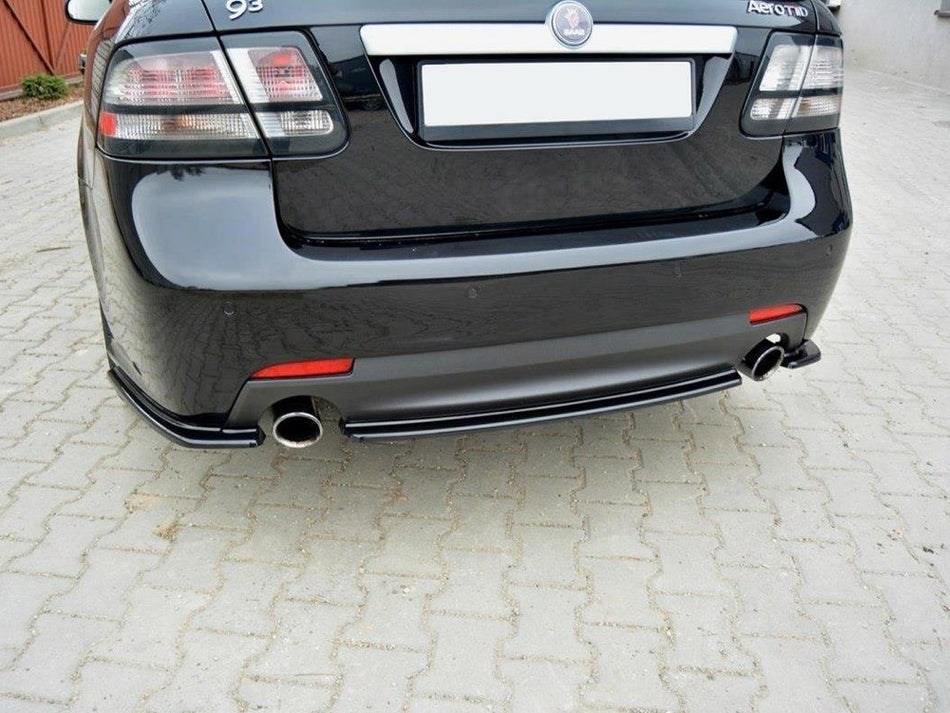 Maxton Design Central Rear Splitter SAAB 9-3 AERO MK2 Facelift (2007-2011) - SA-9-3-2FL-AERO-RD1G - Image 1