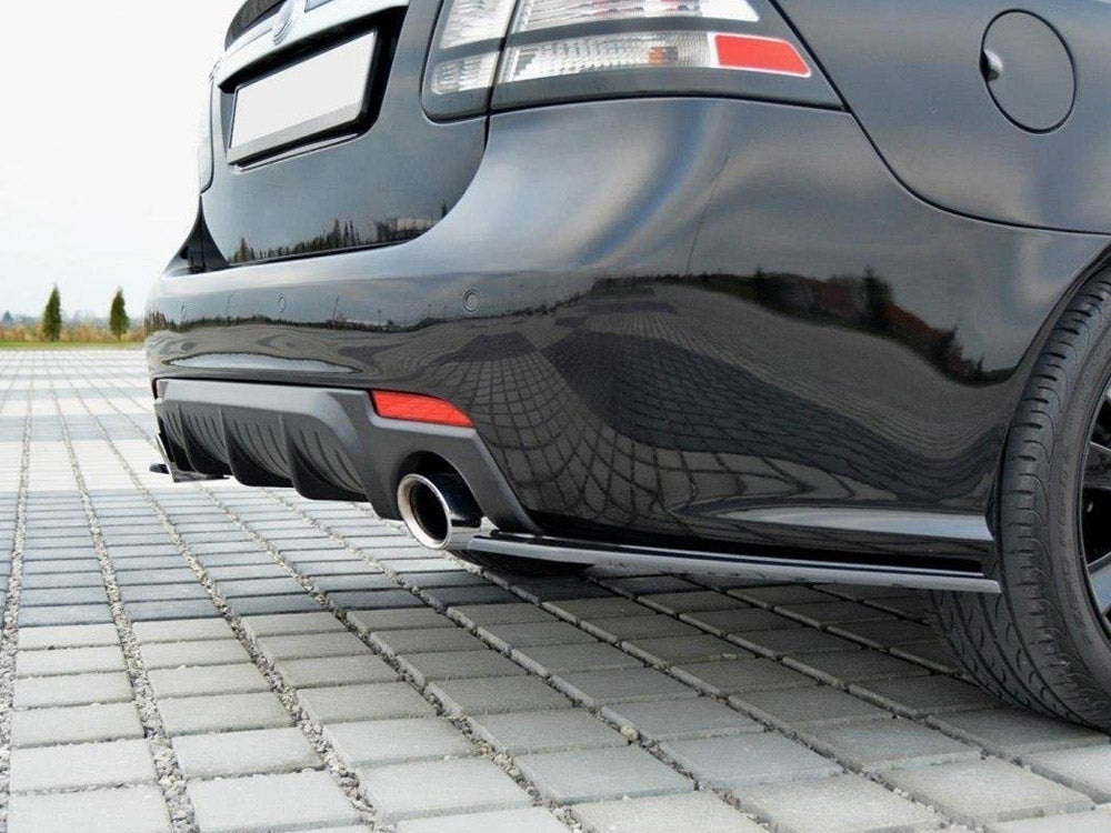 Rear Side Splitters SAAB 9-3 AERO MK2 Facelift (2007-2011) - Carbon Look
