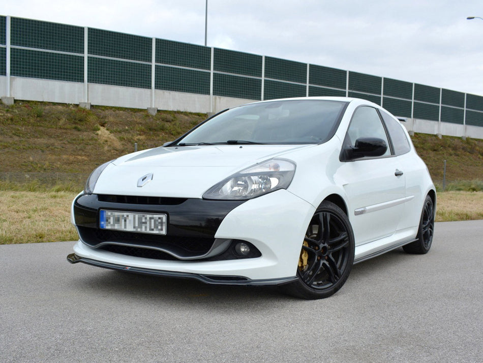 Maxton Design Front Splitter V.1 Renault CLIO MK3 RS Facelift (2009-2012) - Textured - RE-CL-3F-RS-FD1T - Image 2