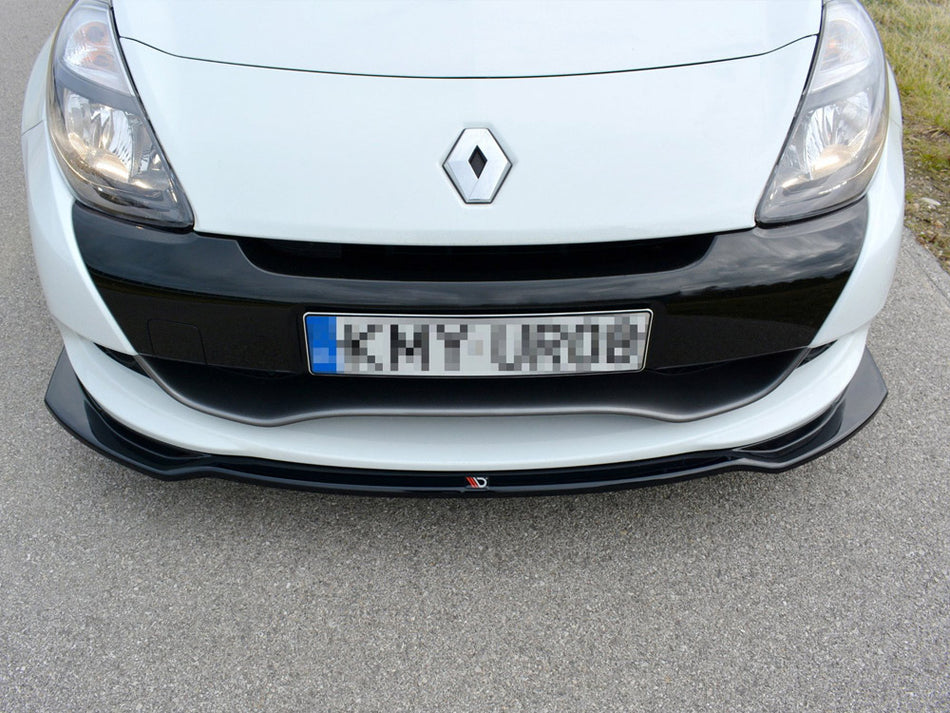 Maxton Design Front Splitter V.1 Renault CLIO MK3 RS Facelift (2009-2012) - Textured - RE-CL-3F-RS-FD1T - Image 1
