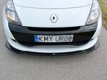 Maxton Design Front Splitter V.1 Renault CLIO MK3 RS Facelift (2009-2012) - RE-CL-3F-RS-FD1G - Image 1