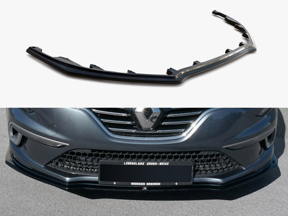 Maxton Design Front Splitter Renault Megane MK4 Gt-line (2016-) - Carbon Look - RE-ME-4-GTLINE-FD1C - Image 1