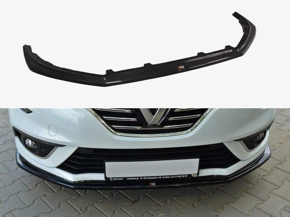 Maxton Design Front Splitter Renault Megane MK4 Hatchback (2016-UP) - Carbon Look - RE-ME-4-FD1C - Image 1