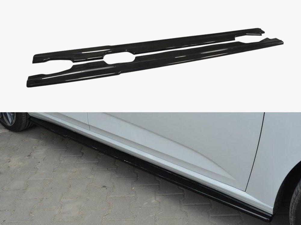 Side Skirts Diffusers Renault Megane MK4 Hatchback (2016-UP) - Textured