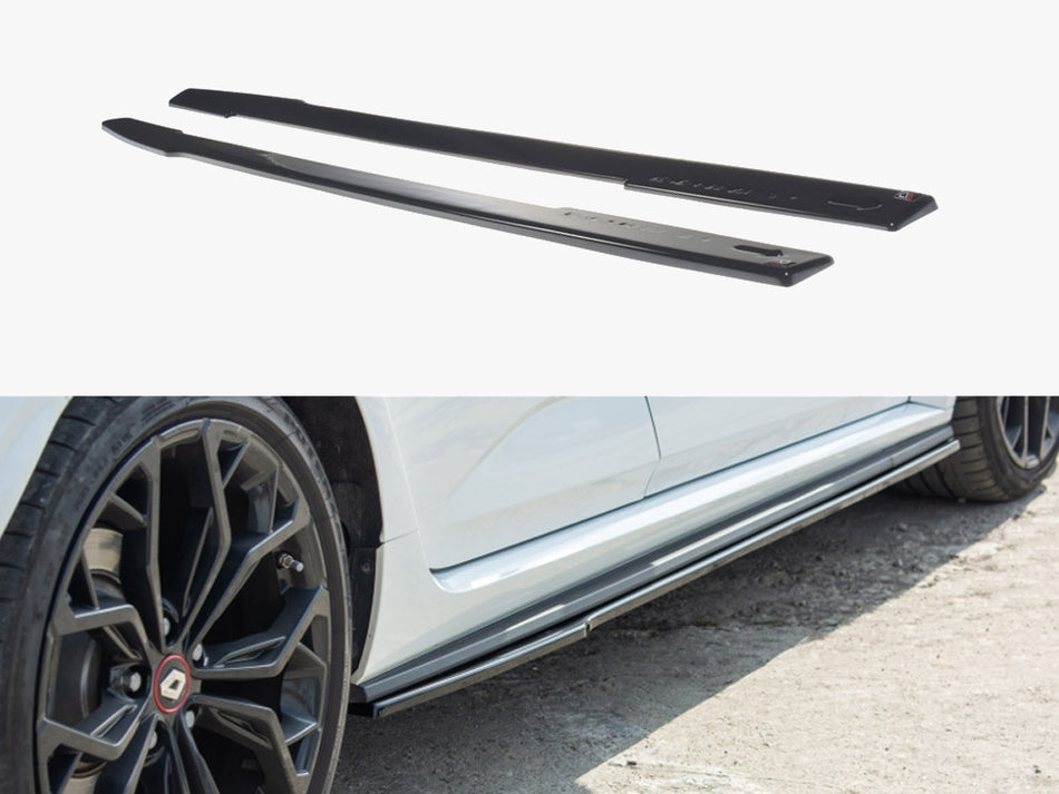 Maxton Design Side Skirts Diffusers Renault Megane MK4 RS - Carbon Look - RE-ME-4-RS-SD1C - Image 1