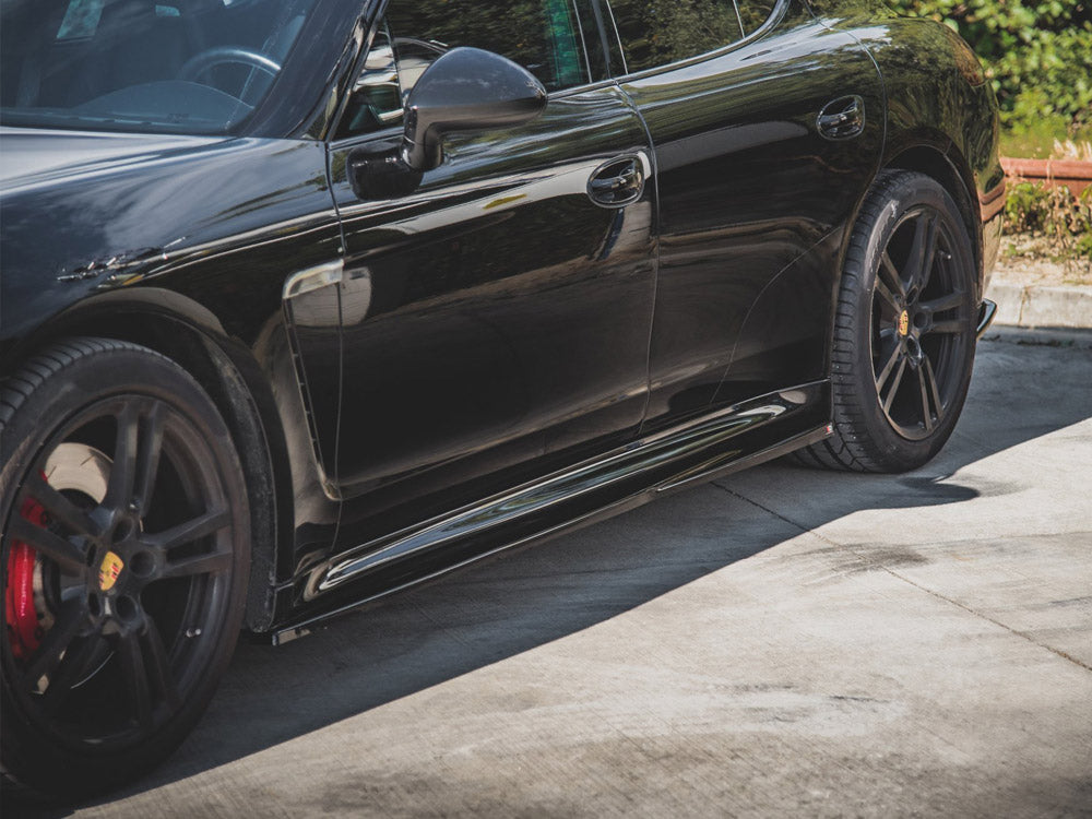 Maxton Design Side Skirts Diffusers V1 Porsche Panamera Turbo 970 Facelift (2013-2016) - PO-PA-970-T-SD1G - Image 4