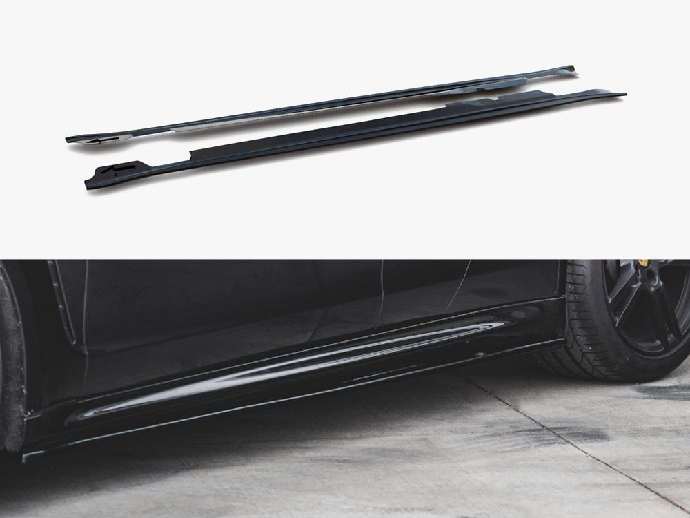 Maxton Design Side Skirts Diffusers V2 Porsche Panamera Turbo 970 Facelift (2013-2016) - PO-PA-970-T-SD2G - Image 1