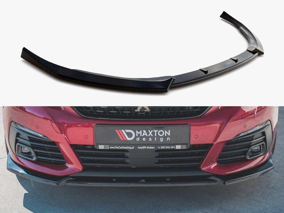 Maxton Design Front Splitter V.1 Peugeot 308 GT Mk2 Facelift - PE-308-2F-GT-FD1G - Image 1