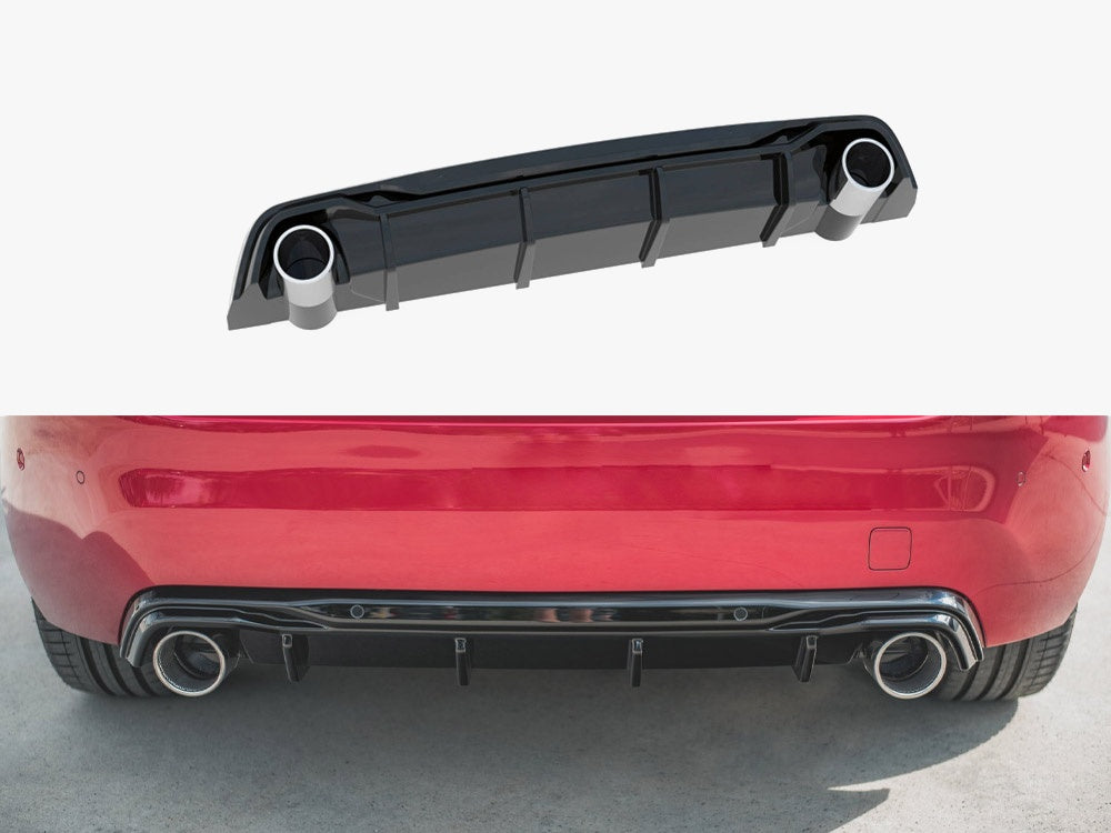 Maxton Design Rear Valance + Exhaust Ends Imitation Peugeot 308 GT Mk2 Facelift - PE-308-2F-GT-RS1+ - Image 1