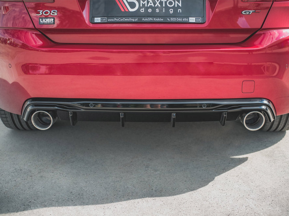 Maxton Design Rear Valance + Exhaust Ends Imitation Peugeot 308 GT Mk2 Facelift - PE-308-2F-GT-RS1+ - Image 4