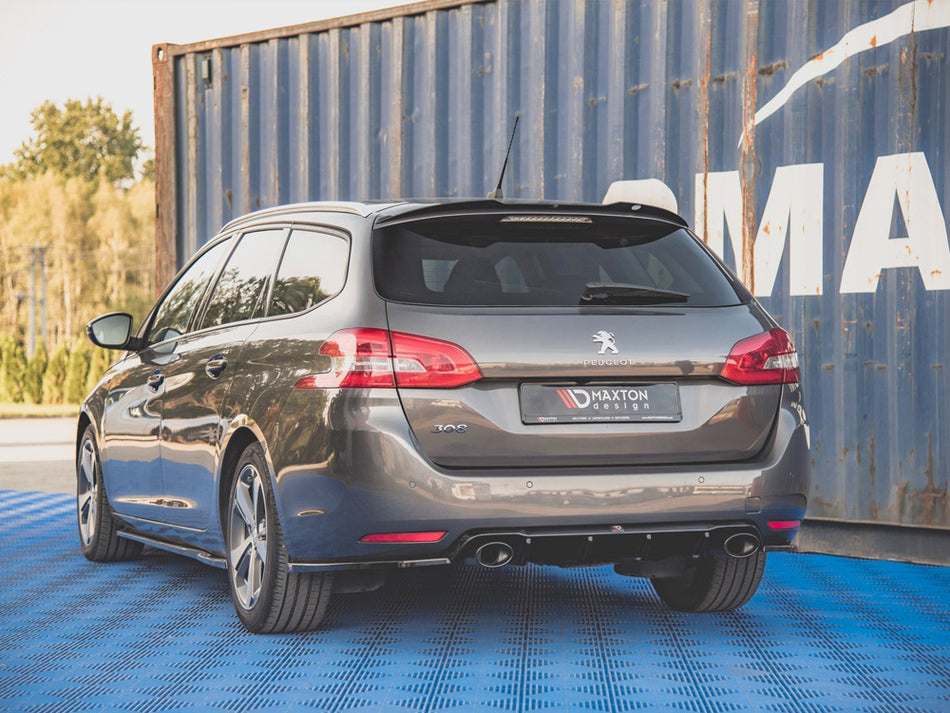 Rear Valance + Exhaust Ends Imitation Peugeot 308 SW Mk2 Facelift TEXTURED