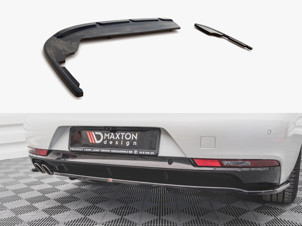 Maxton Design Rear Splitter (Vertical Bars) Peugeot 508 GT-Line Mk2 - PE-508-2-GTLINE-RD1G+RSD1G - Image 1