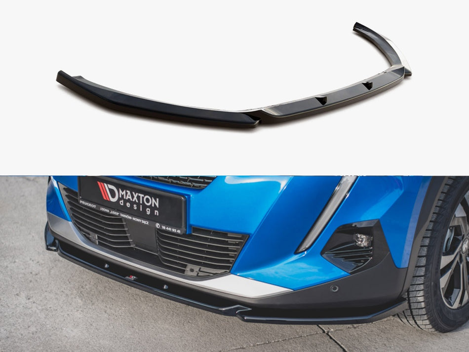 Maxton Design Front Splitter V.2 Peugeot 2008 Mk2 - Carbon Look - PE-2008-2-FD2C - Image 1